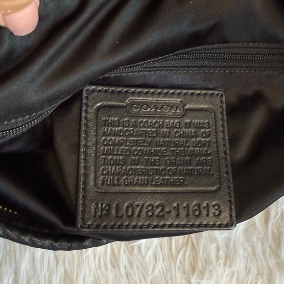 y2k COACH Ergo 11613 Black Pebbled Leather Hobo Shoulder Bag Handbag - Picture 4 of 13